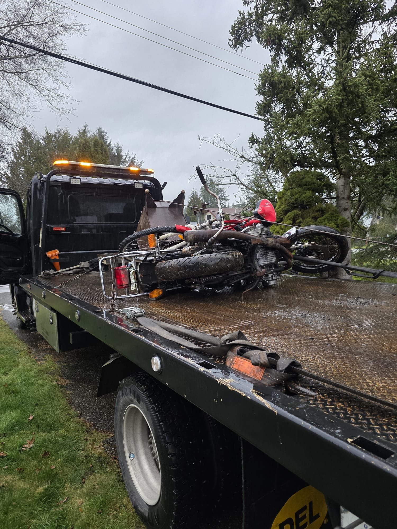 Scrap motorcycle pickup from Surrey